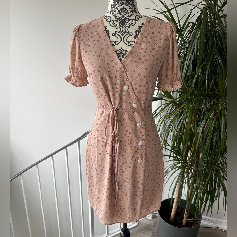Simple retro pink dress